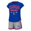Colosseum Toddler Girl's Kansas Jayhawks Charge It Short Set -KN Style Shop 19421786606