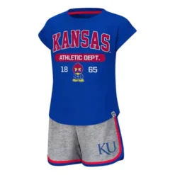 Colosseum Toddler Girl's Kansas Jayhawks Charge It Short Set