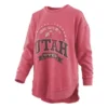 Pressbox Women's Utah Utes Captain Crewneck Sweatshirt -KN Style Shop 19664371863