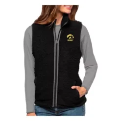 Antigua Women's Iowa Hawkeyes Sherpa Grace Vest